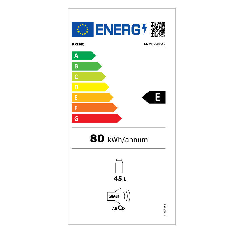 Primo PRMB-50047 Ψυγείο MiniBar 45Lt Μονόπορτο Λευκό (500047) Primo PRMB-50047 Ψυγείο MiniBar 45Lt Μονόπορτο Λευκό (500047)